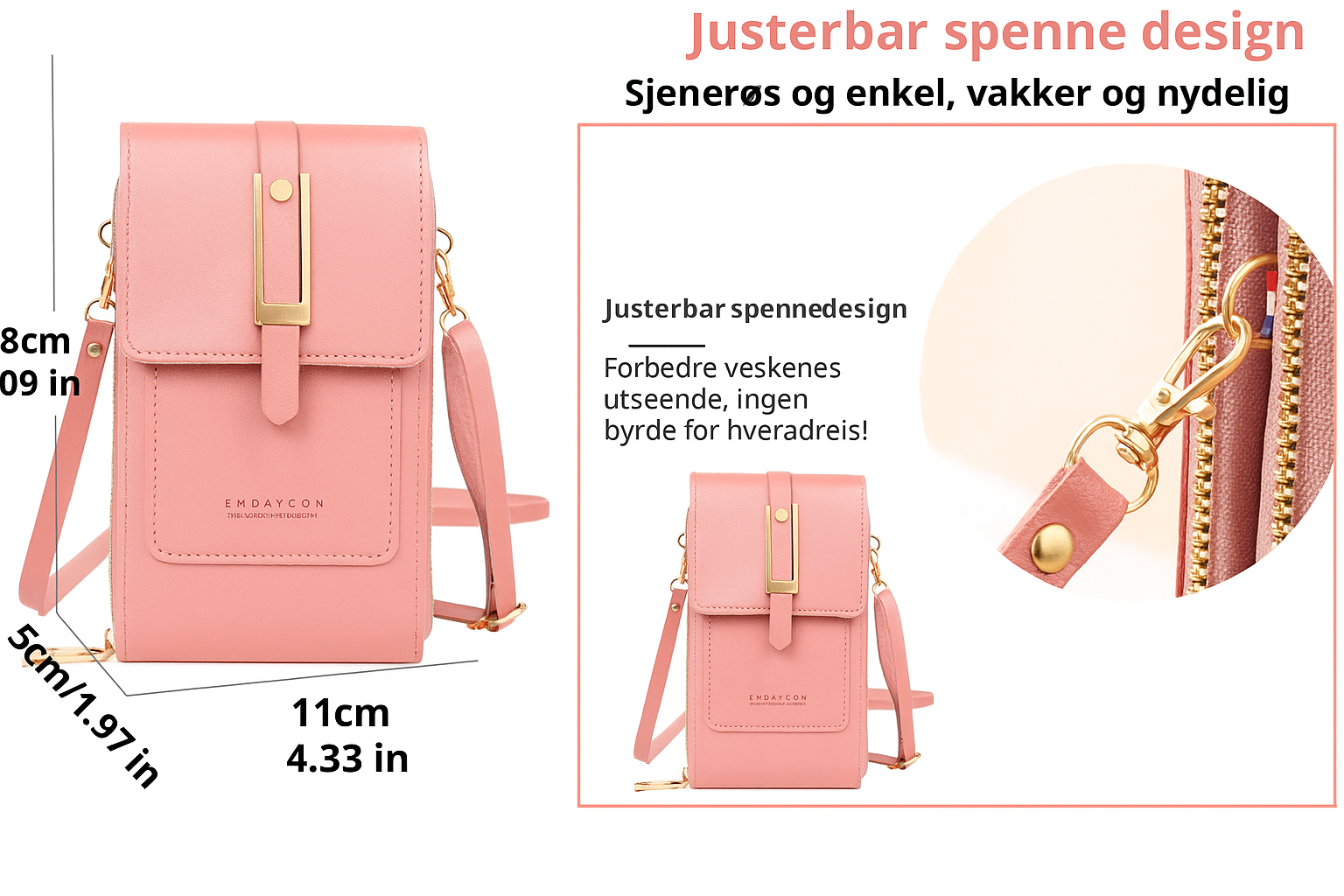 Avenda™ | Crossbody-väska med mobiltelefon