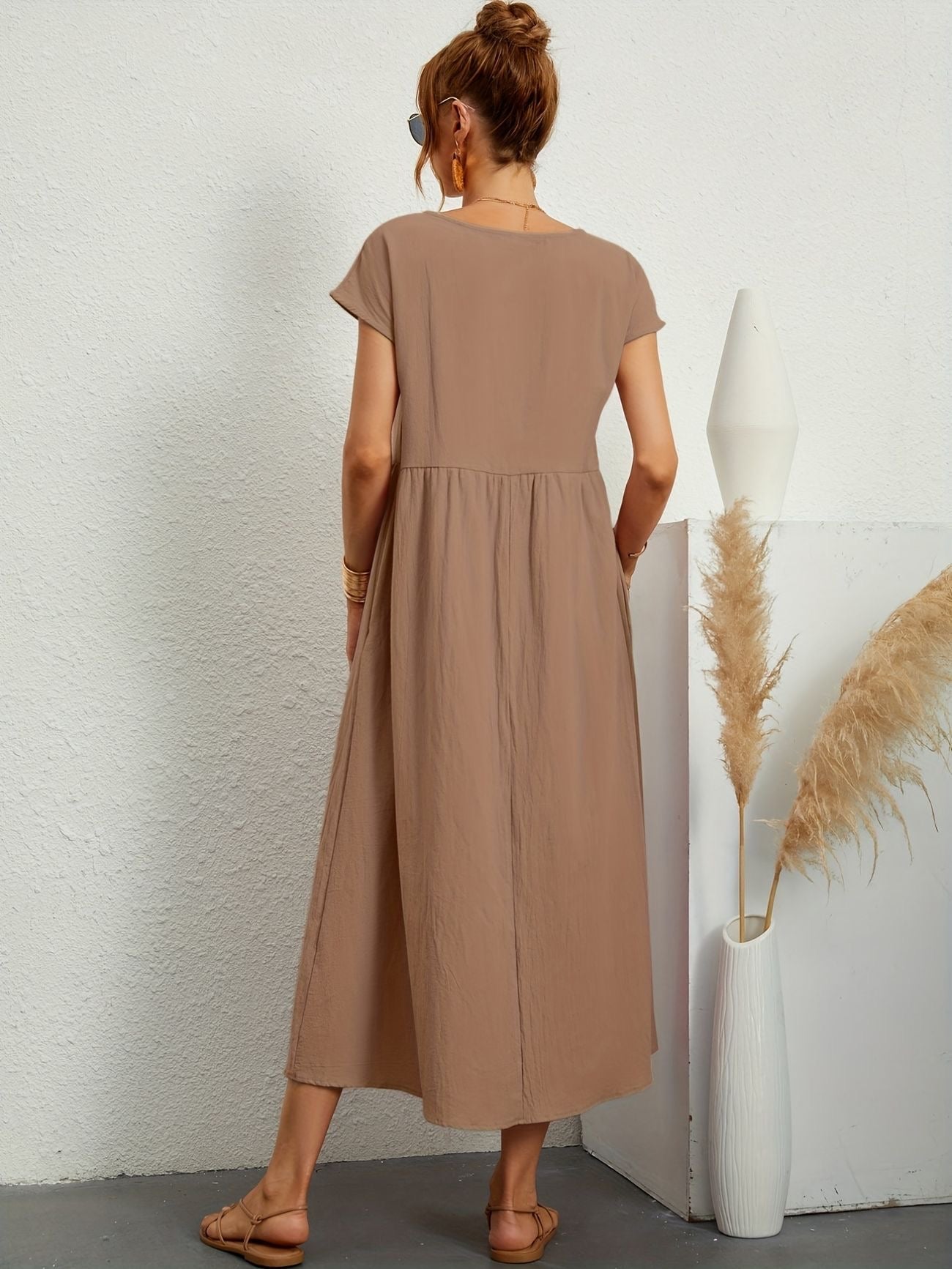 Alina™ | Naturligt elegant linneklänning för sommardagar 
