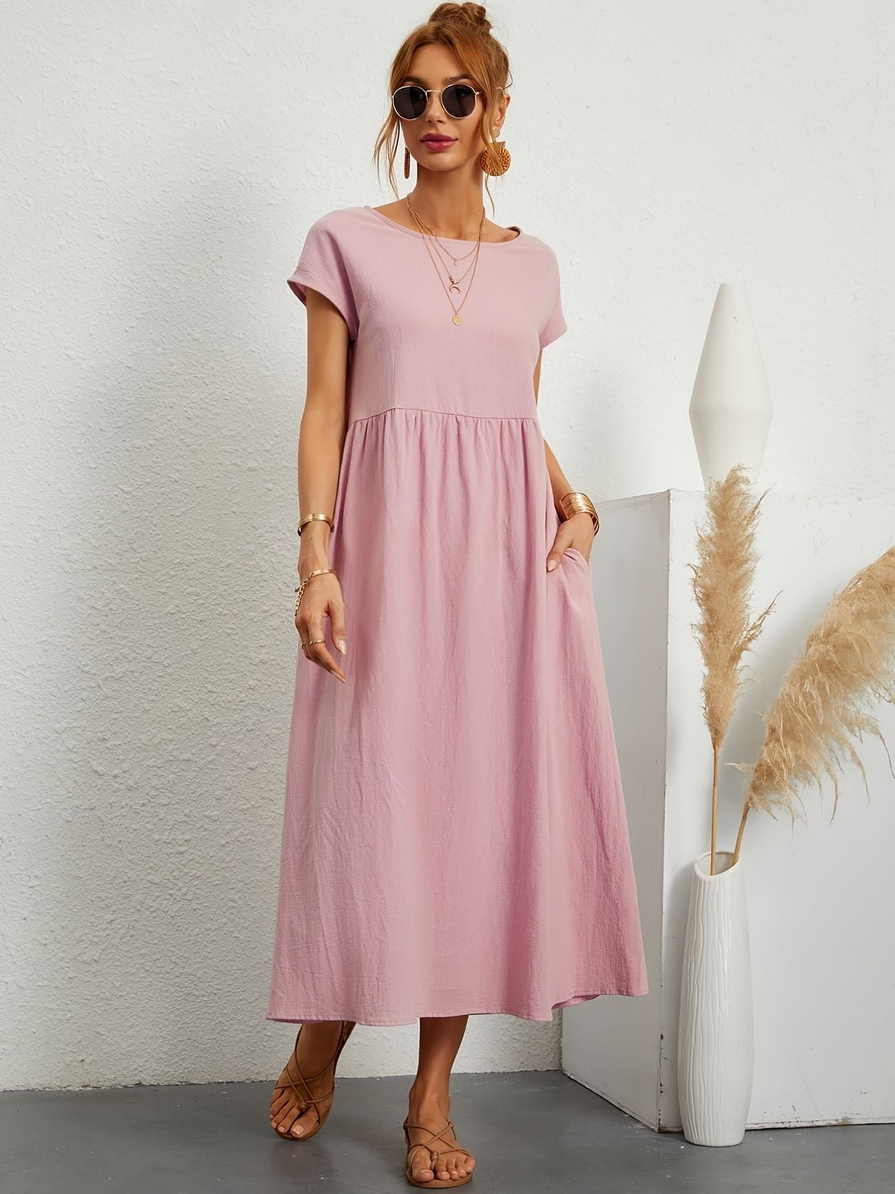 Alina™ | Naturligt elegant linneklänning för sommardagar 