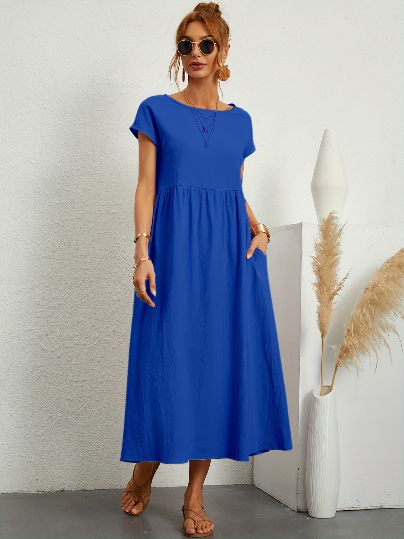 Alina™ | Naturligt elegant linneklänning för sommardagar 