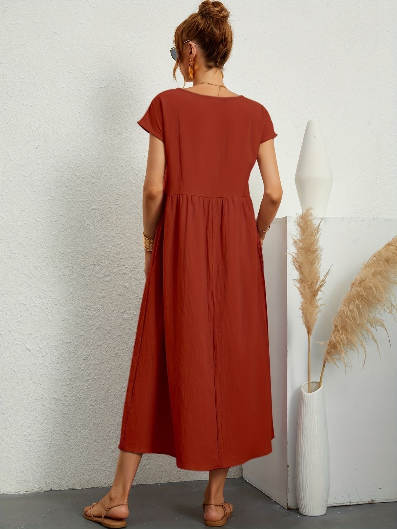 Alina™ | Naturligt elegant linneklänning för sommardagar 