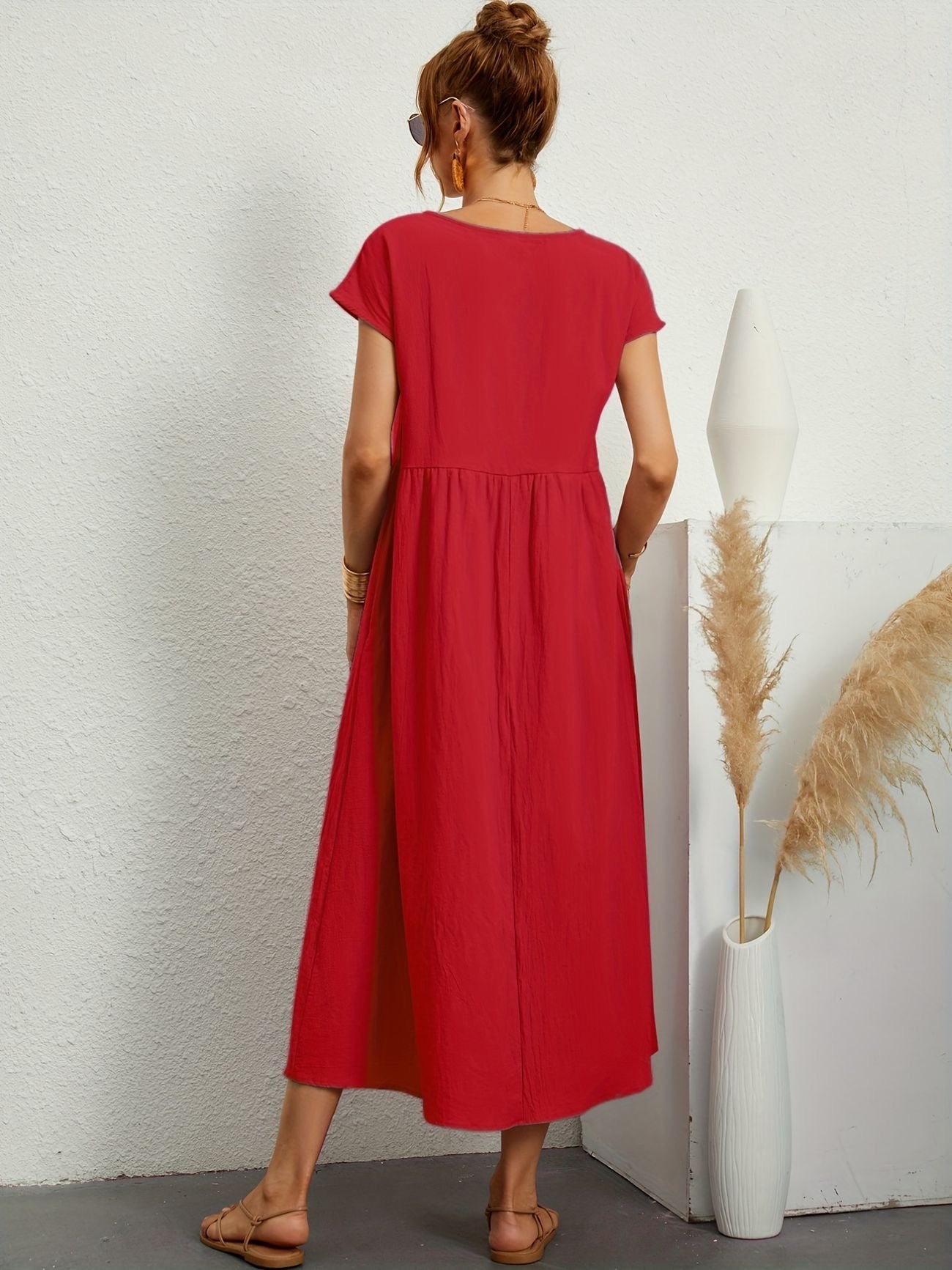 Alina™ | Naturligt elegant linneklänning för sommardagar 