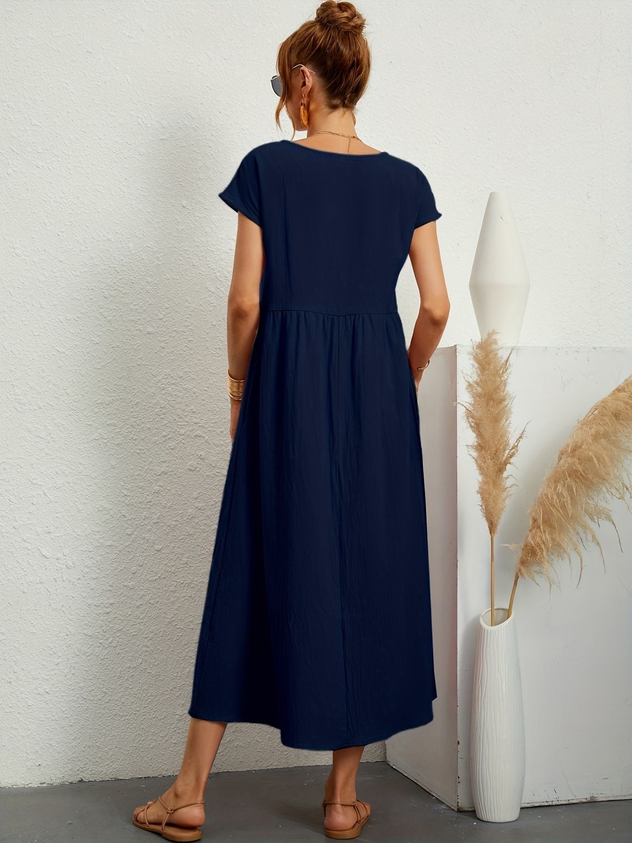 Alina™ | Naturligt elegant linneklänning för sommardagar 