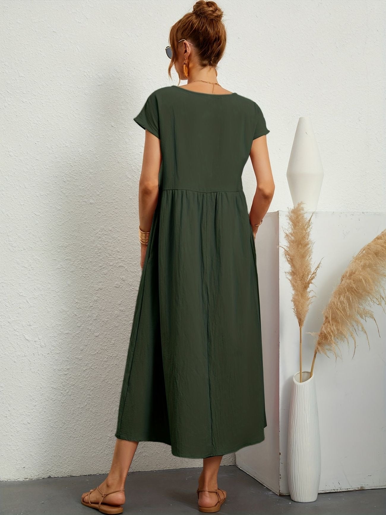 Alina™ | Naturligt elegant linneklänning för sommardagar 
