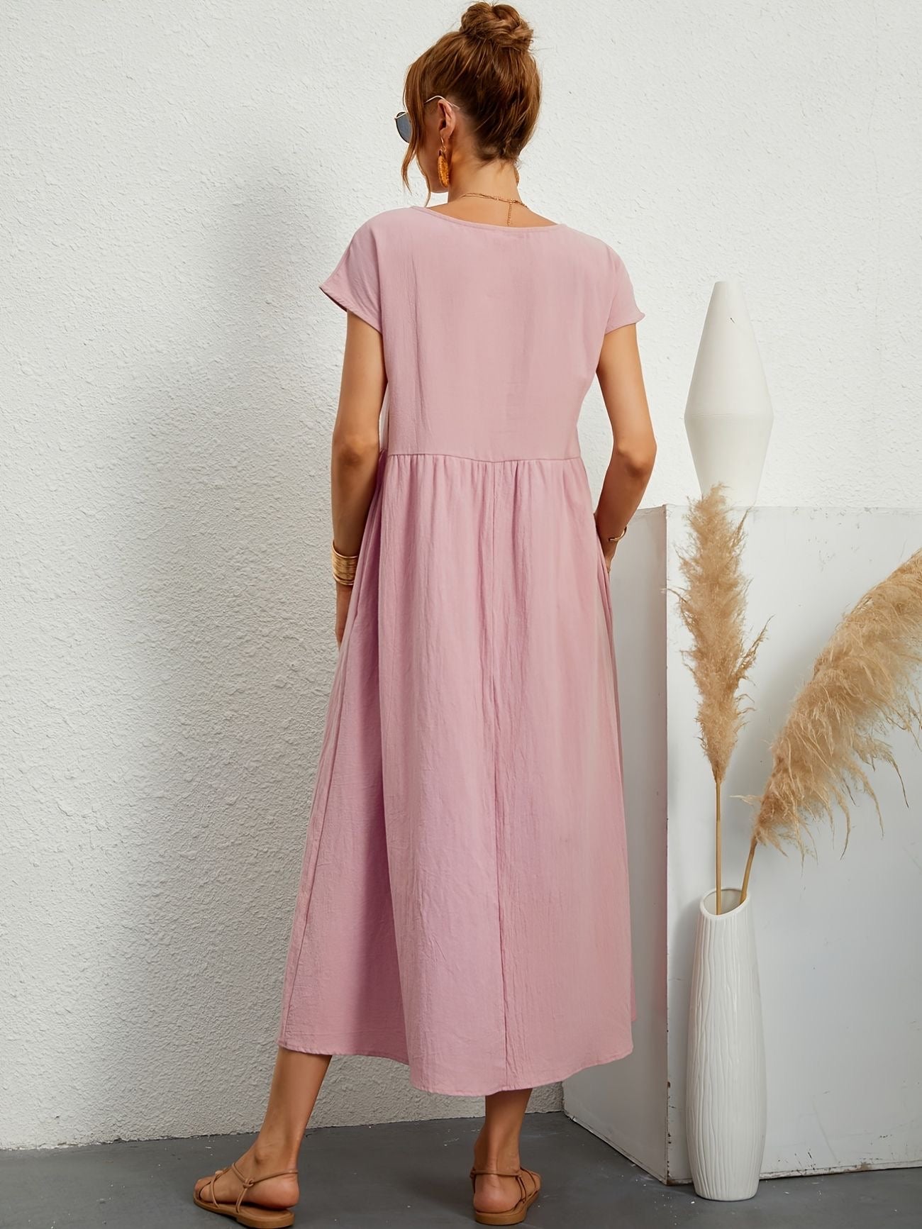 Alina™ | Naturligt elegant linneklänning för sommardagar 