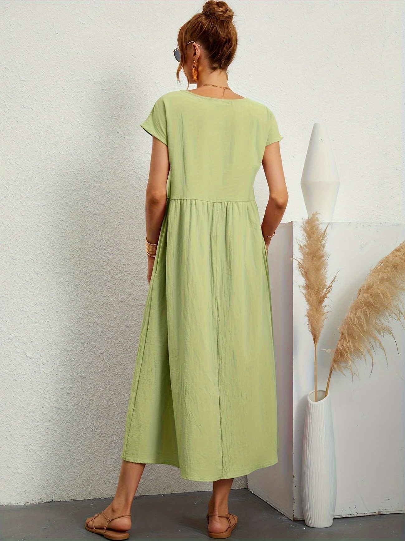 Alina™ | Naturligt elegant linneklänning för sommardagar 