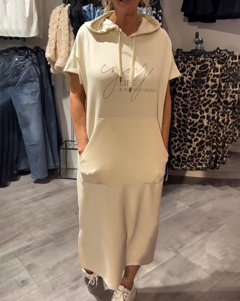 Sheeka™ – Avslappnad Hoodieklänning för Kvinnor